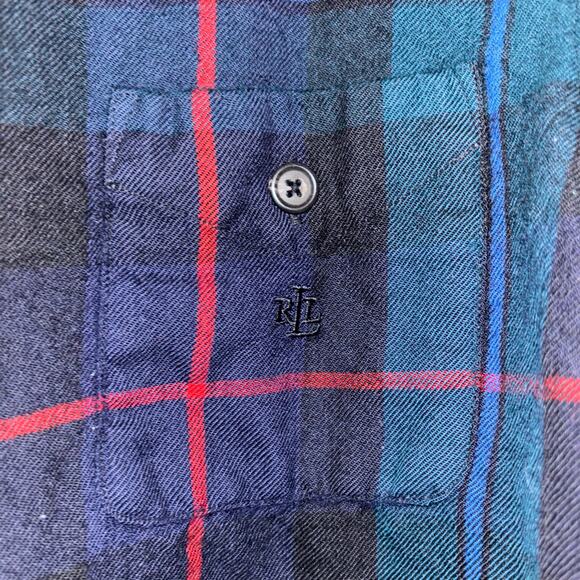 Lauren Ralph Lauren 100% Wool Plaid Zip-Up Jacket - Size Large - Picture 13 of 15